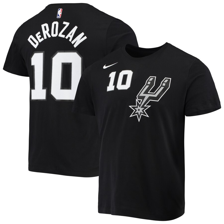 Men 2020 NBA Nike DeMar DeRozan San Antonio Spurs Black 201920 City Edition Name Number TShirt